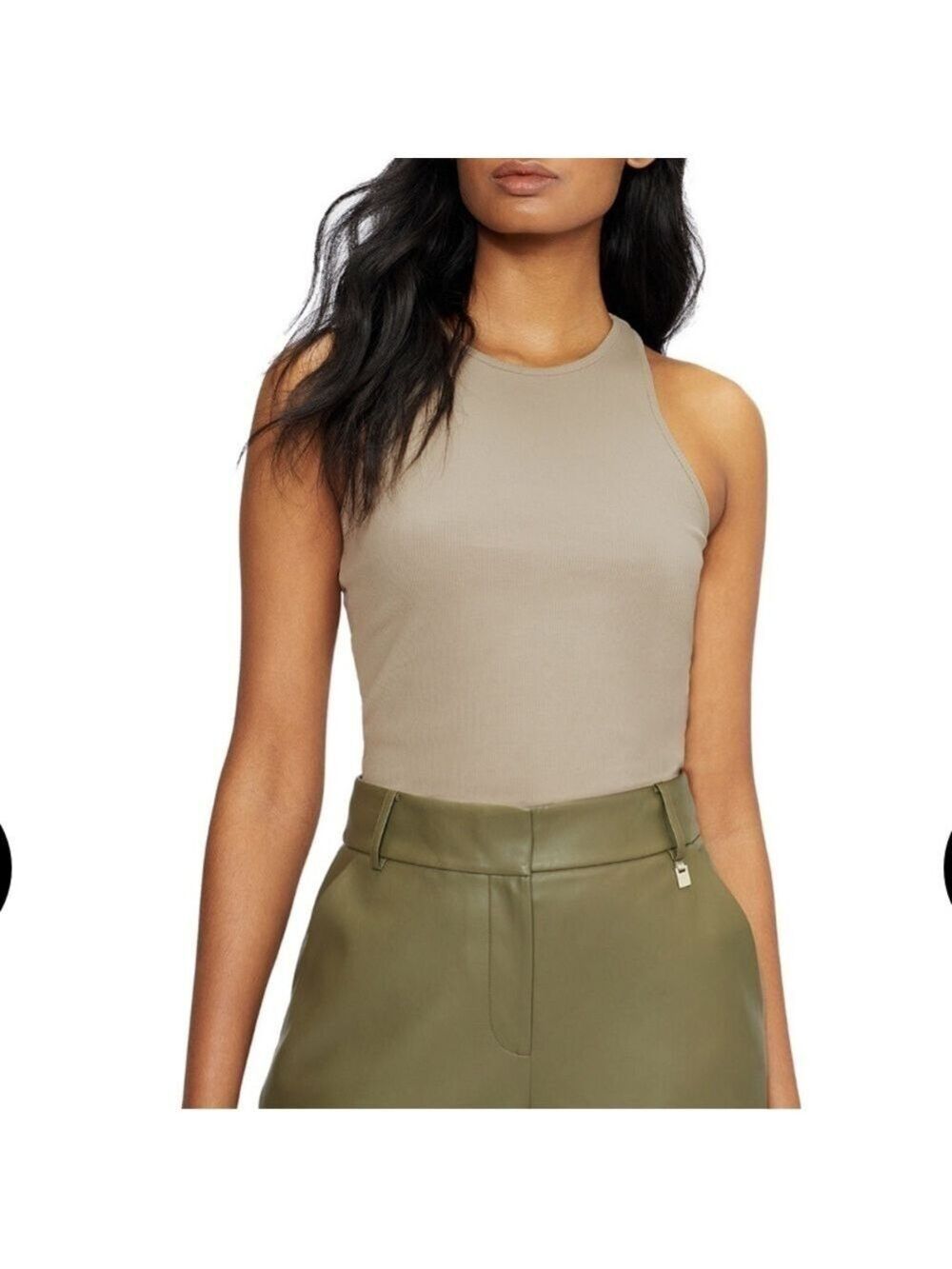 Ted Baker Joe Ribbed Jersey Racer Tank Sz 2 Ted ( US